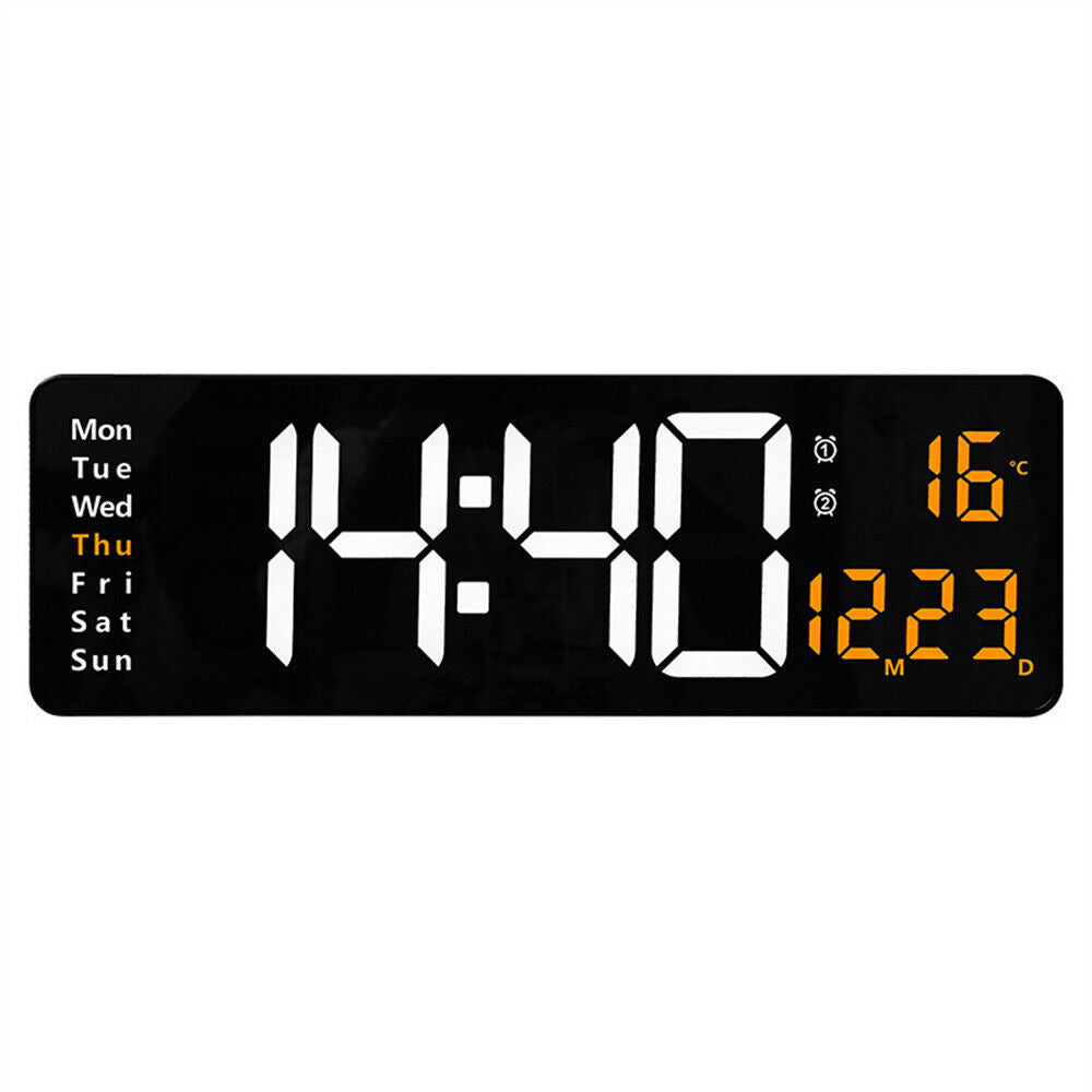 16 inch arge LED Digital Wall Clock Remote Control Temperature Date Timer Dual Alarm 16 inch arge LED Digital Wall Clock Remote Control Temperature Date Timer Dual Alarm